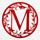 Letter Circle Monogram with Vines