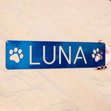 Pet Name Plaque with Paws