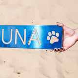 Pet Name Plaque with Paws