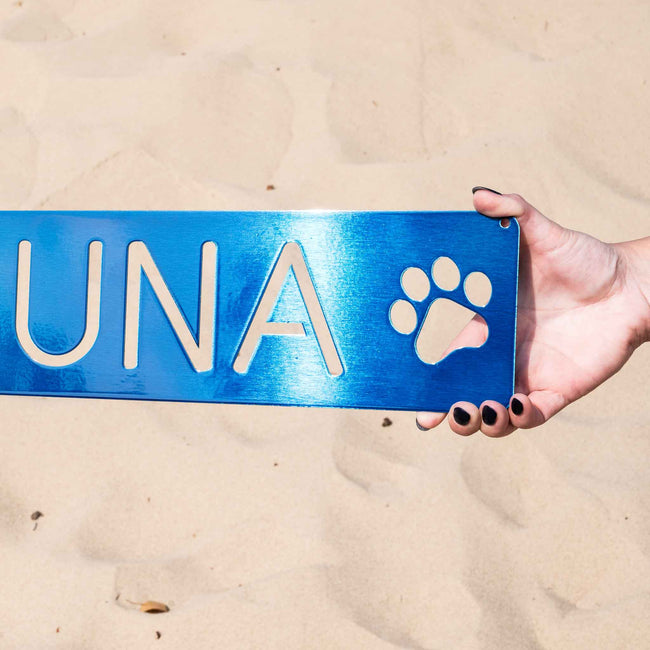 Pet Name Plaque with Paws