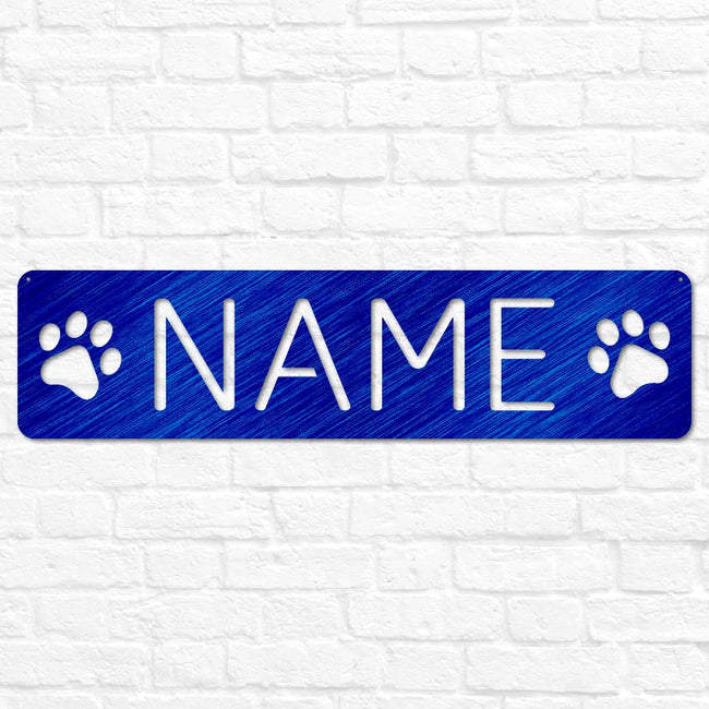 Pet Name Plaque with Paws