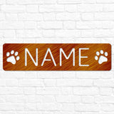 Pet Name Plaque with Paws