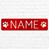Pet Name Plaque with Paws