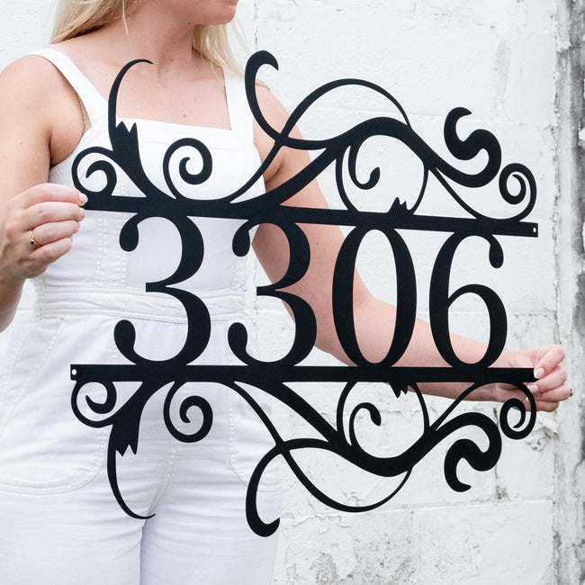 Swirly House Number