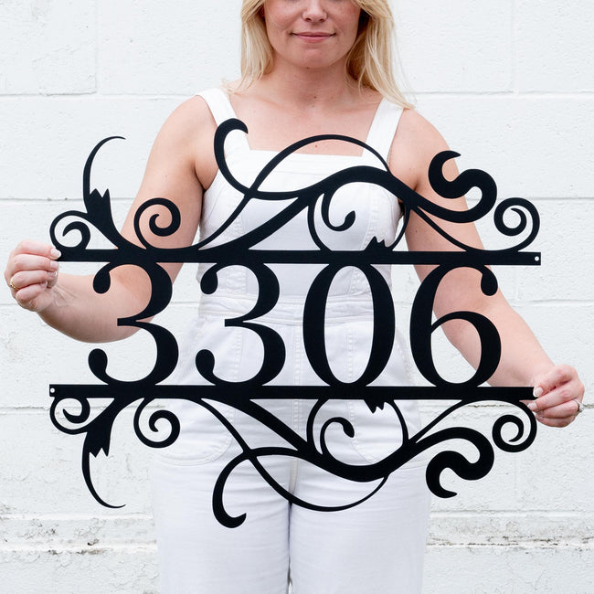 Swirly House Number