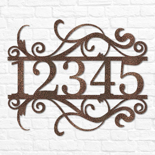 Swirly House Number
