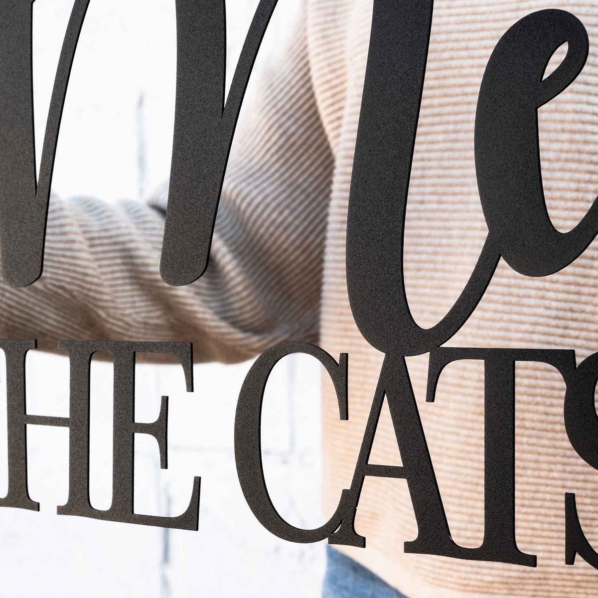 You Me & the Cats Word Wall Art | Cat Lovers Gift | Cat Home Decor