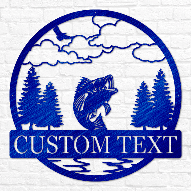 Bass Fish Outdoor Monogram