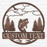 Bass Fish Outdoor Monogram