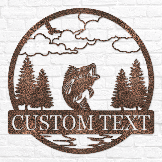 Bass Fish Outdoor Monogram