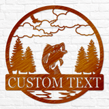 Bass Fish Outdoor Monogram