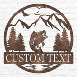 Bass Fish Outdoor Monogram