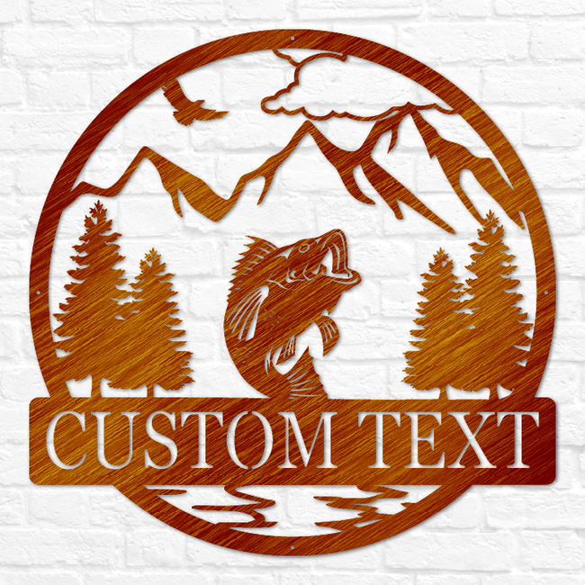 Bass Fish Outdoor Monogram