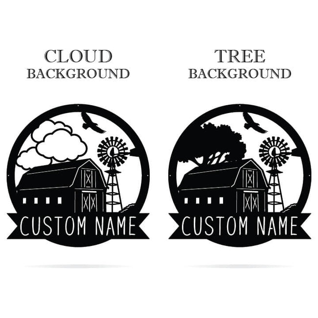 Barn & Windmill Monogram