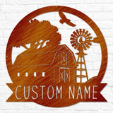 Barn & Windmill Monogram