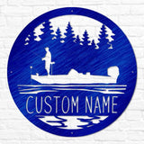 Bass Fishing Scene Monogram