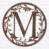 Letter Circle Monogram with Vines