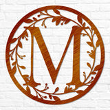 Letter Circle Monogram with Vines