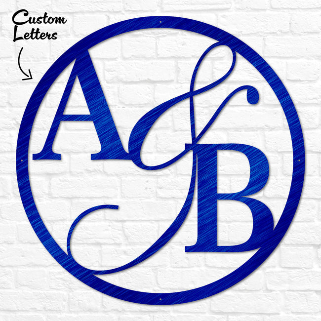 Initals Circle Letter Monogram