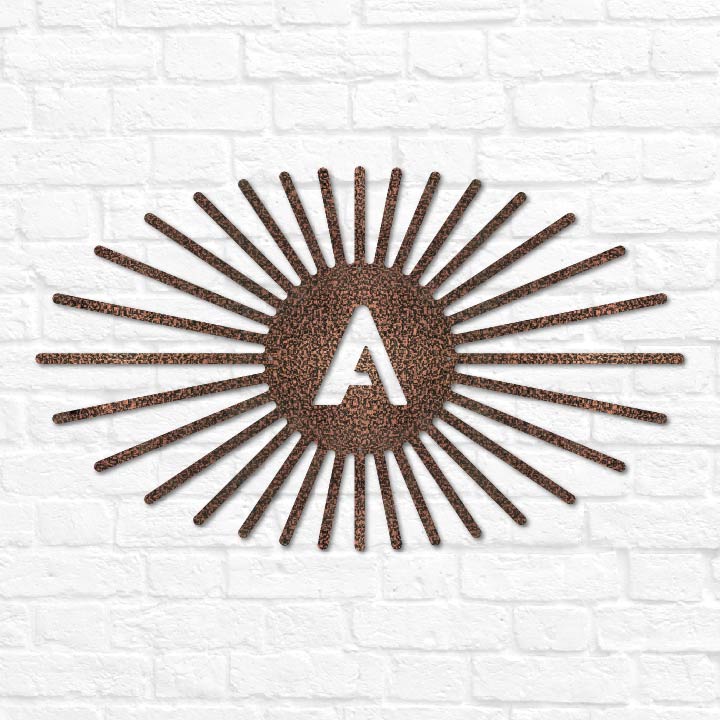 Metal Starburst Letter Monogram | Mid Century Modern Metal Decor ...
