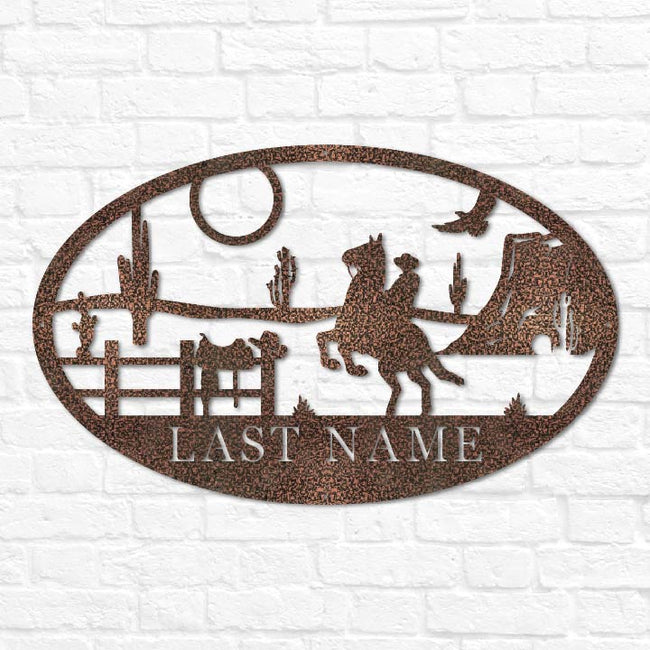 Monogram Ranch Custom Ranch Oval Sign – Cowboy Western Decor & Farmhouse Gift ...