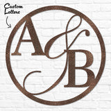 Initals Circle Letter Monogram