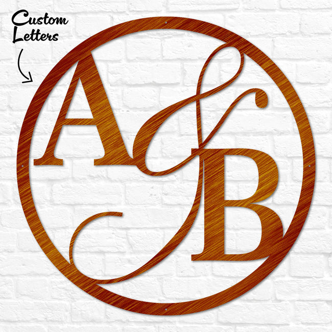 Initals Circle Letter Monogram