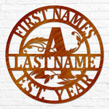 Double Circle Split Letter Swirly Monogram