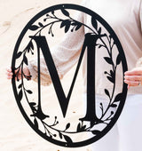 Letter Circle Monogram with Vines