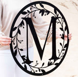 Letter Circle Monogram with Vines