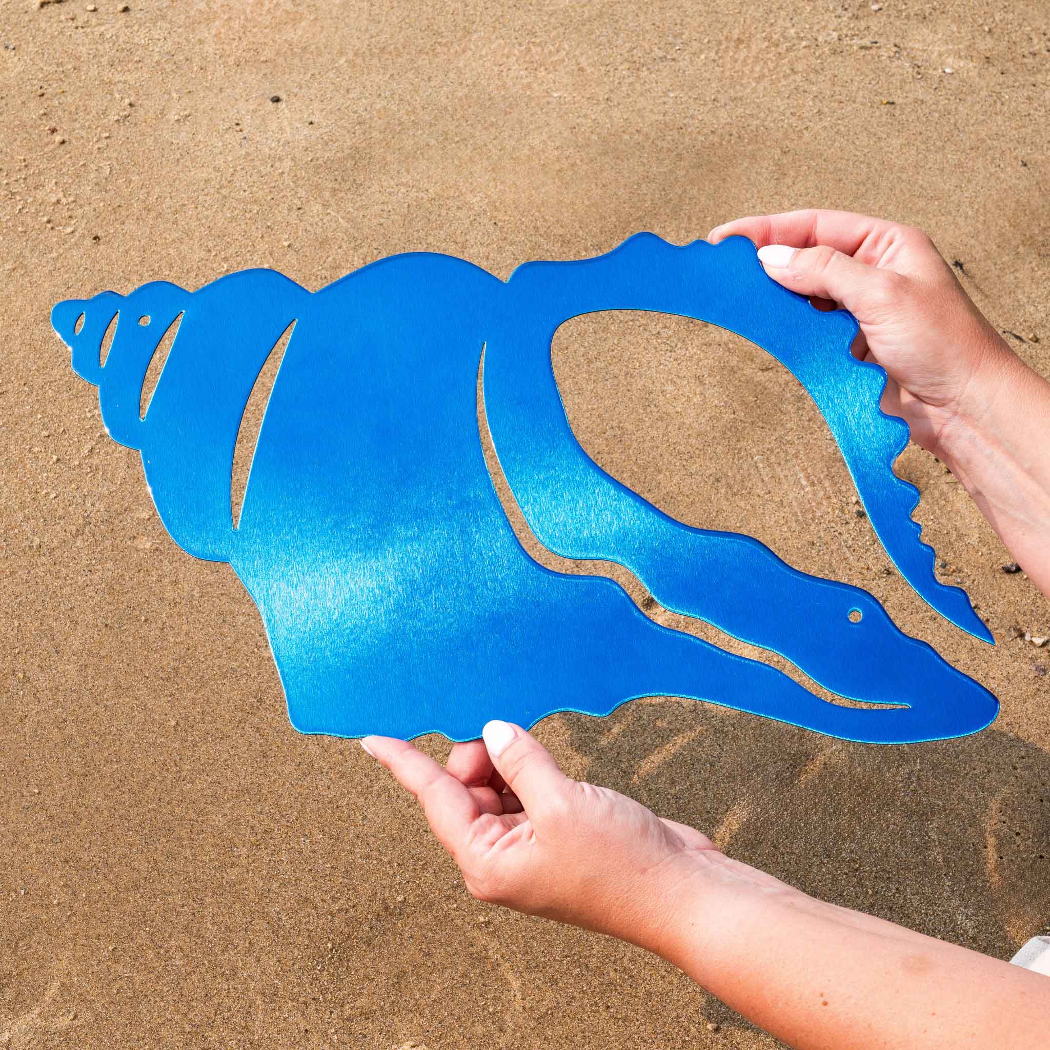 Metal Conch Shell | Nautical Coastal Decor | Beach Lake House