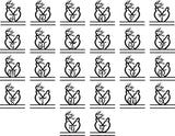 Deer Heart Letter Monogram with Names