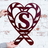 Candy Cane Letter Monogram