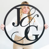 Initals Circle Letter Monogram