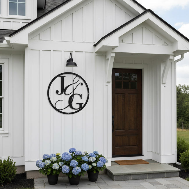 Initals Circle Letter Monogram