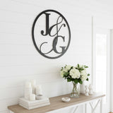Initals Circle Letter Monogram