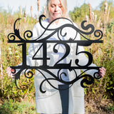 Swirly House Number