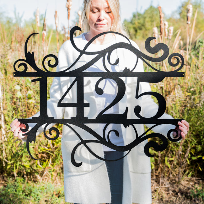 Swirly House Number