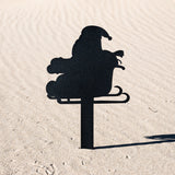 Reindeer with Santa Yard Stakes