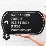 Military Dog Tag Monogram