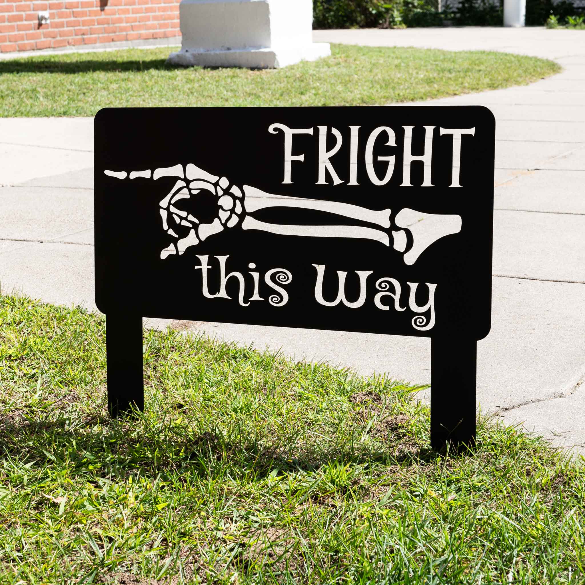 Fright Sign Fright this Way Halloween Yard Decor | Outdoor Halloween Decor ...