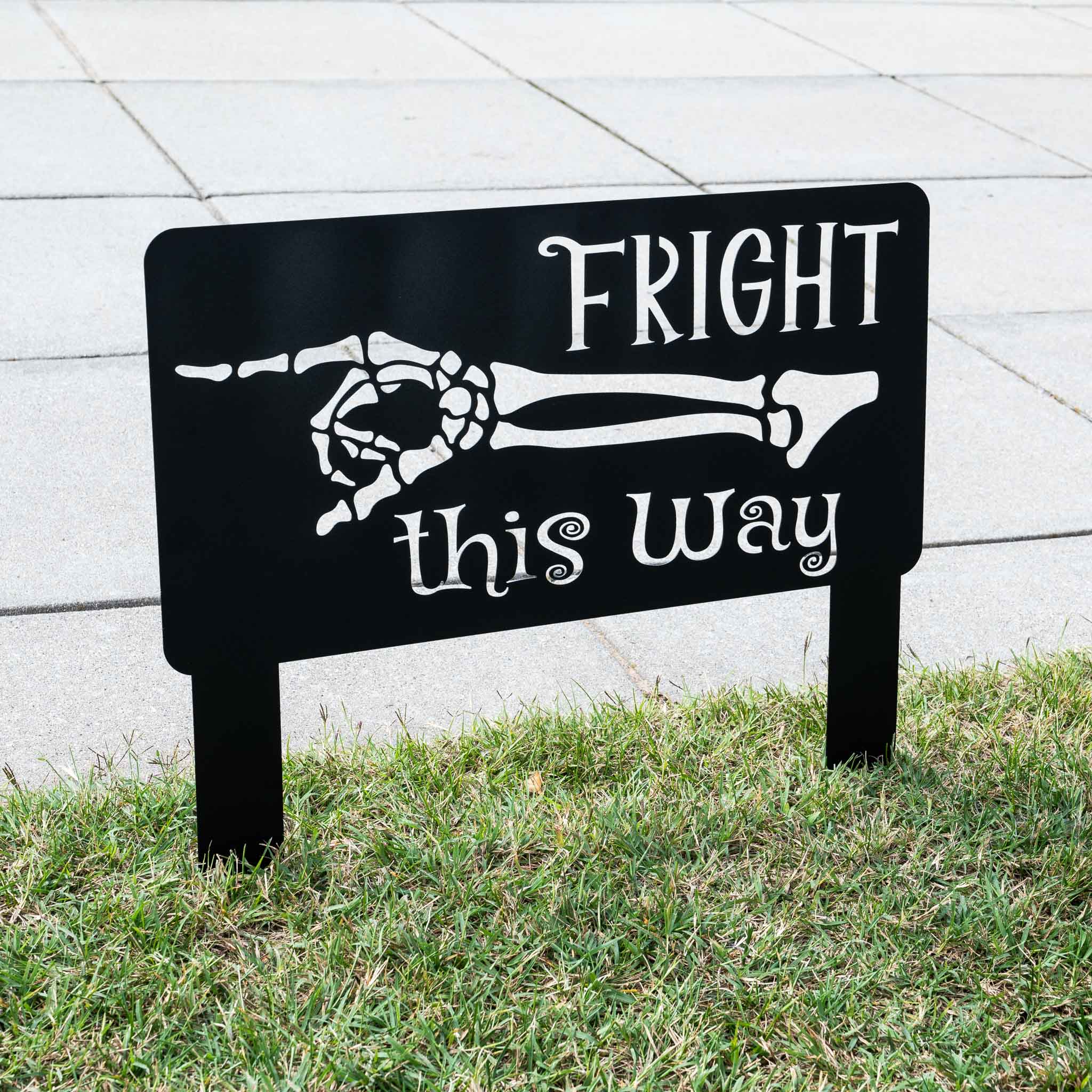 Fright Sign Fright this Way Halloween Yard Decor | Outdoor Halloween Decor ...