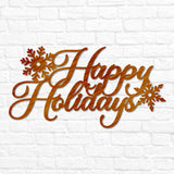 Merry Christmas / Happy Holidays Metal Sign