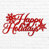 Merry Christmas / Happy Holidays Metal Sign