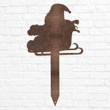 Reindeer with Santa Yard Stakes