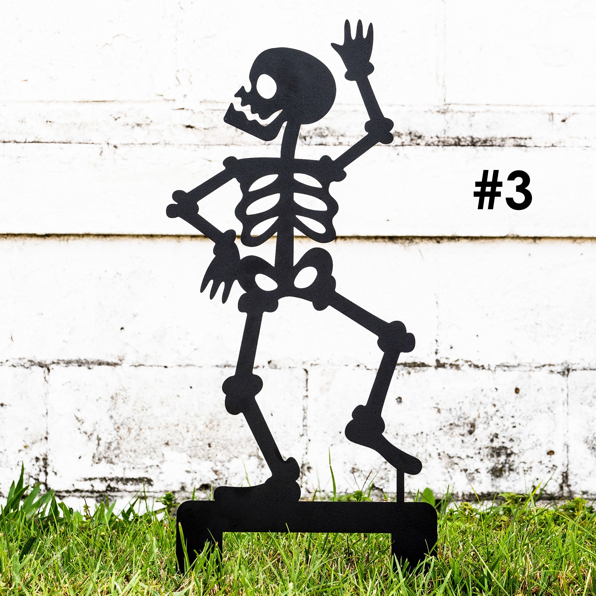 Metal Halloween Skeleton Yard Stakes | Halloween Yard Decor– Lakeshore ...