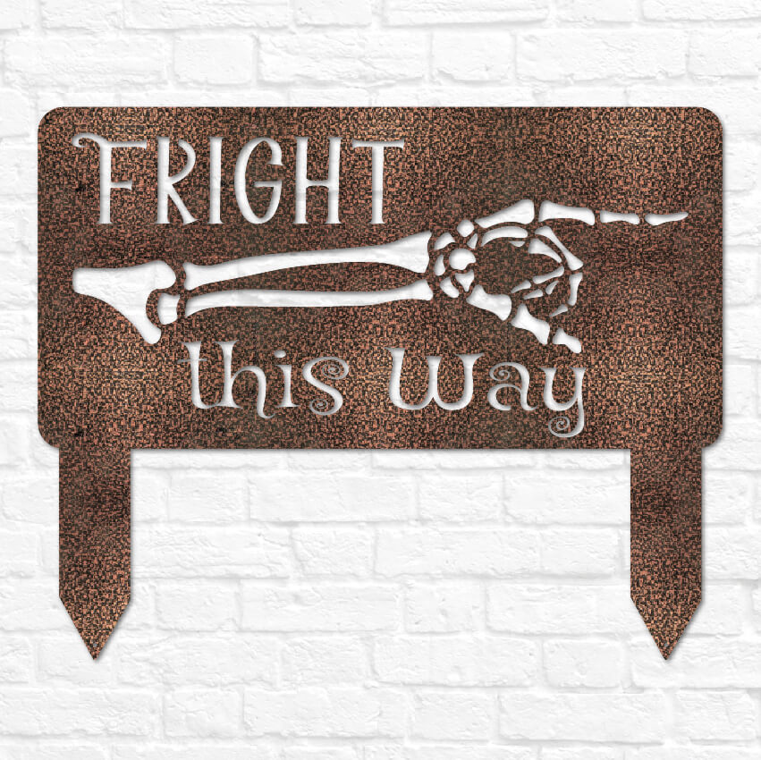 Fright Sign Fright this Way Halloween Yard Decor | Outdoor Halloween Decor ...