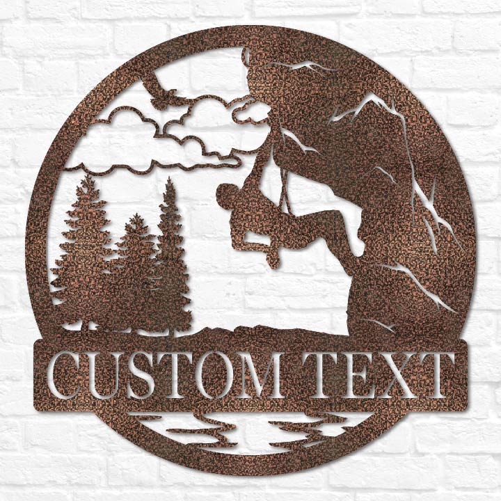 Custom Outdoor Rock Climbing Name Sign | Rock Climbing Gym Decor ...