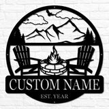 Beach Campfire Monogram