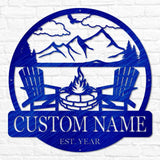 Beach Campfire Monogram